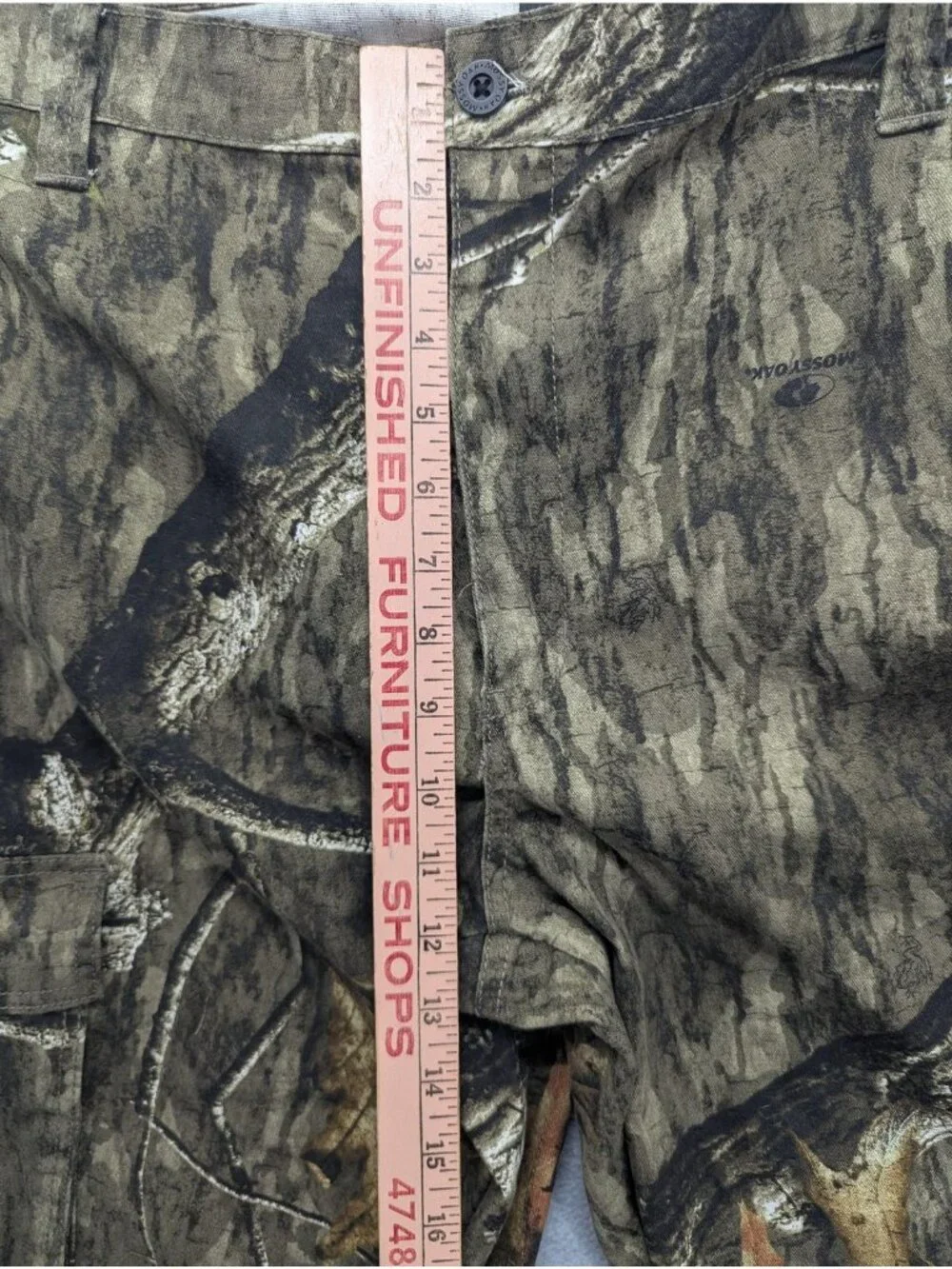 Mossy Oak Cargo Pants Mens 2XL 44-46 Brown Camo Elastic Waist Hunting Outdoor